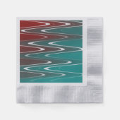 Serviette En Papier Vagues en blanc (Devant)