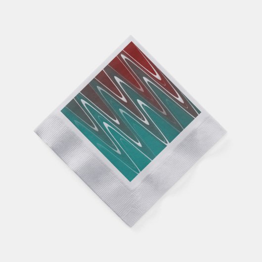 Serviette En Papier Vagues en blanc (Coin)