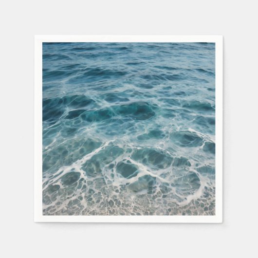 Serviette En Papier Vagues océaniques (Devant)
