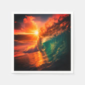 Serviette En Papier Vagues océaniques (Devant)