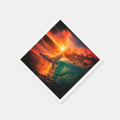 Serviette En Papier Vagues océaniques (Coin)