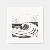 Serviette En Papier Vagues océaniques (Devant)