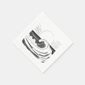 Serviette En Papier Vagues océaniques (Coin)