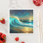 Serviette En Papier Vagues océaniques clignantes (En situation)