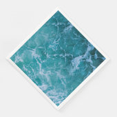 Serviette En Papier Vagues profondes de l'océan bleu (Coin)