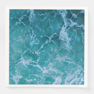 Serviette En Papier Vagues profondes de l'océan bleu