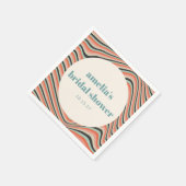 Serviette En Papier Vagues rayures Aqua pêche personnalisé douche de m (Coin)