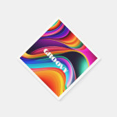 Serviette En Papier Vagues rétro colorées Super (Coin)