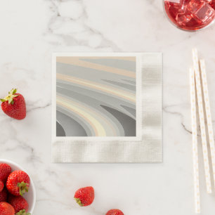 Serviette En Papier vagues rose gris jaune