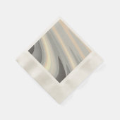 Serviette En Papier vagues rose gris jaune (Coin)