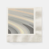 Serviette En Papier vagues rose gris jaune (Devant)