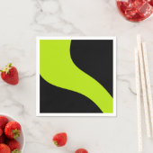 Serviette En Papier Vagues simples en vert citron (En situation)