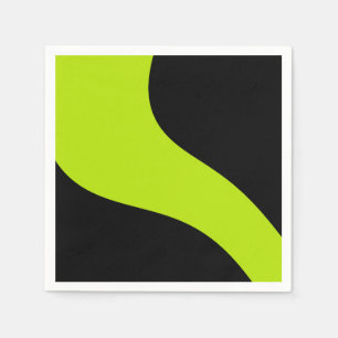 Serviette En Papier Vagues simples en vert citron