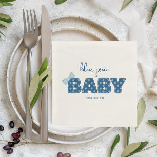 Serviette En Papier Vaisselle Blue Jean Baby shower Parti Denim