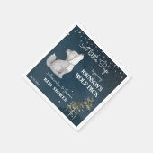 Serviette En Papier Vaisselle de baby shower à thème pour petits loups (Coin)