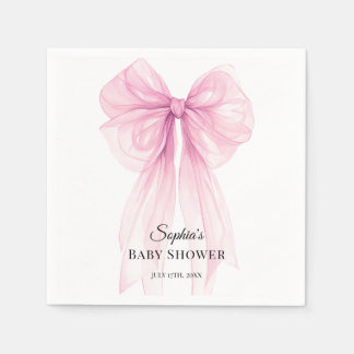 Serviette En Papier Vaisselle de fête Ruban aquarelle Coquette