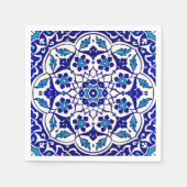 Serviette En Papier Vaisselle de fête turque ottomane Iznik indigo (Devant)
