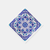 Serviette En Papier Vaisselle de fête turque ottomane Iznik indigo (Coin)