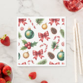 Serviette en papier - Vaisselle de Noël (En situation)