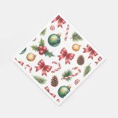 Serviette en papier - Vaisselle de Noël (Coin)
