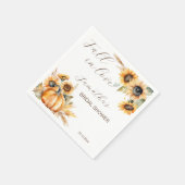 Serviette En Papier Vaisselle de tournesols de citrouille boho tomber (Coin)