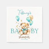 Serviette En Papier Vaisselle en baby shower en peluche mignonne aqua  (Devant)