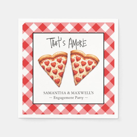 Serviette En Papier Vaisselle italienne Pizza Party (Devant)