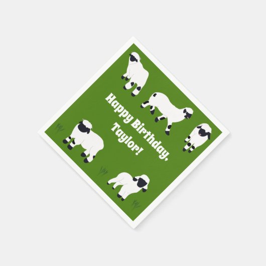 Serviette En Papier Valais Blaccusé Ferme à moutons Fête à thème (Coin)
