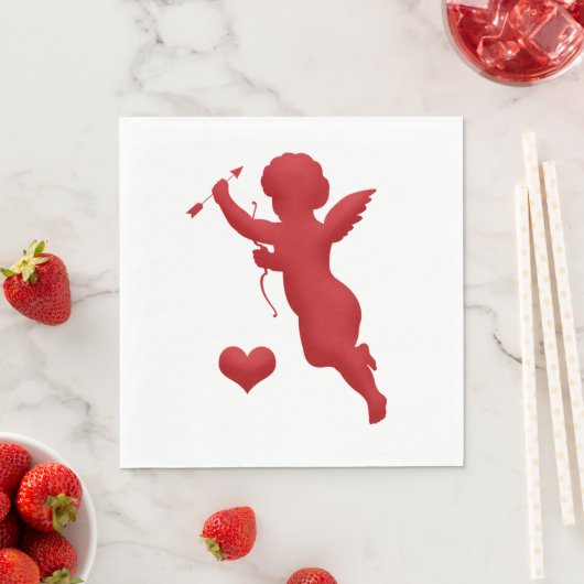 Serviette En Papier Valentine Cupid (En situation)