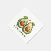Serviette En Papier Valentine Don Avocado Vous Me Complétez (Coin)