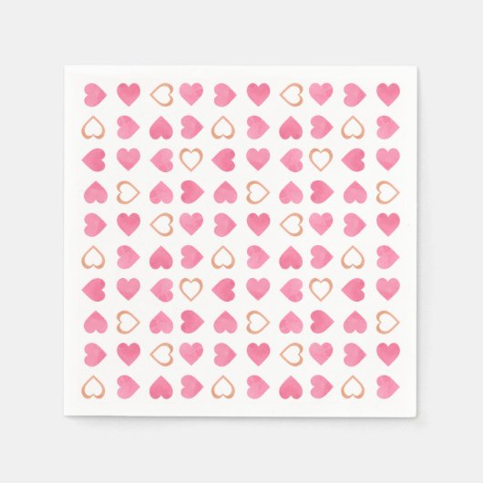 Serviette En Papier Valentine Hearts (Devant)