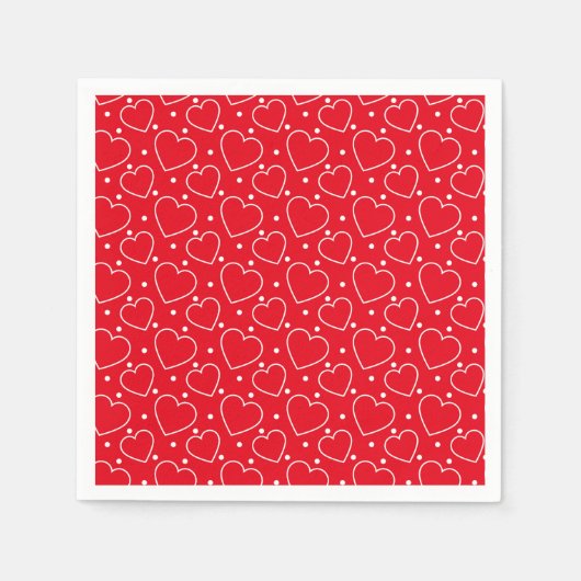 Serviette En Papier Valentine Hearts Paper Napkins (Devant)
