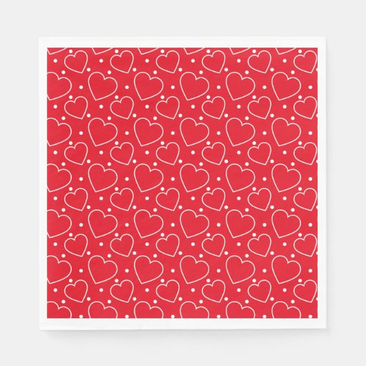 Serviette En Papier Valentine Hearts Paper Napkins (Devant)