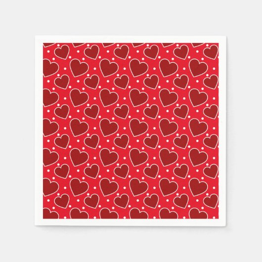 Serviette En Papier Valentine Hearts Paper Napkins (Devant)