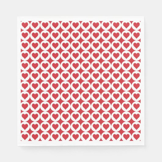 Serviette En Papier Valentine Hearts Paper Napkins (Devant)