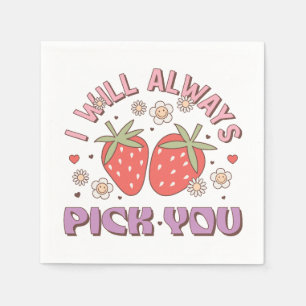 Serviette En Papier Valentine Je Vous Choisirai Toujours