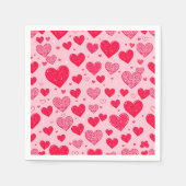 Serviette En Papier Valentine Love-Valentine Coeurs (Devant)