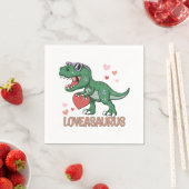 Serviette En Papier Valentine Loveasaurus (En situation)
