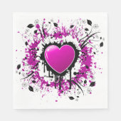 Serviette En Papier Valentine Purple Heart (Devant)