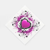 Serviette En Papier Valentine Purple Heart (Coin)
