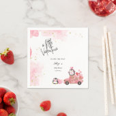 Serviette En Papier Valentine rose bébé douche (En situation)