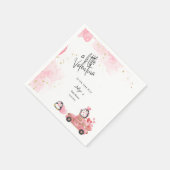 Serviette En Papier Valentine rose bébé douche (Coin)