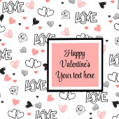 Serviette En Papier Valentine Tablescape Love Text Sketch Style Napkin