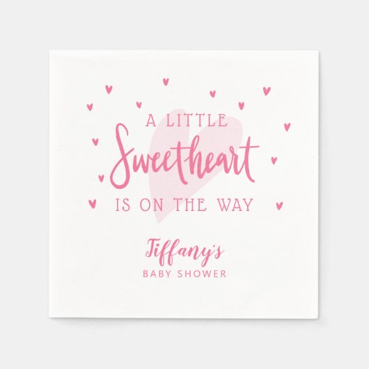 Serviette En Papier Valentine Thème Baby shower fille (Devant)