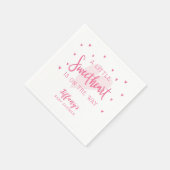 Serviette En Papier Valentine Thème Baby shower fille (Coin)