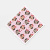 Serviette En Papier Valentines Chipies avec Motif de coeur des vaches (Coin)