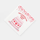 Serviette En Papier Valentine's Day Birthday Cake Customizable Candles (Coin)
