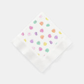 Serviette En Papier Valentines Day Candy Hearts Motif (Coin)