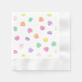 Serviette En Papier Valentines Day Candy Hearts Motif (Devant)