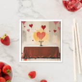 Serviette En Papier Valentines Day Napkins (En situation)